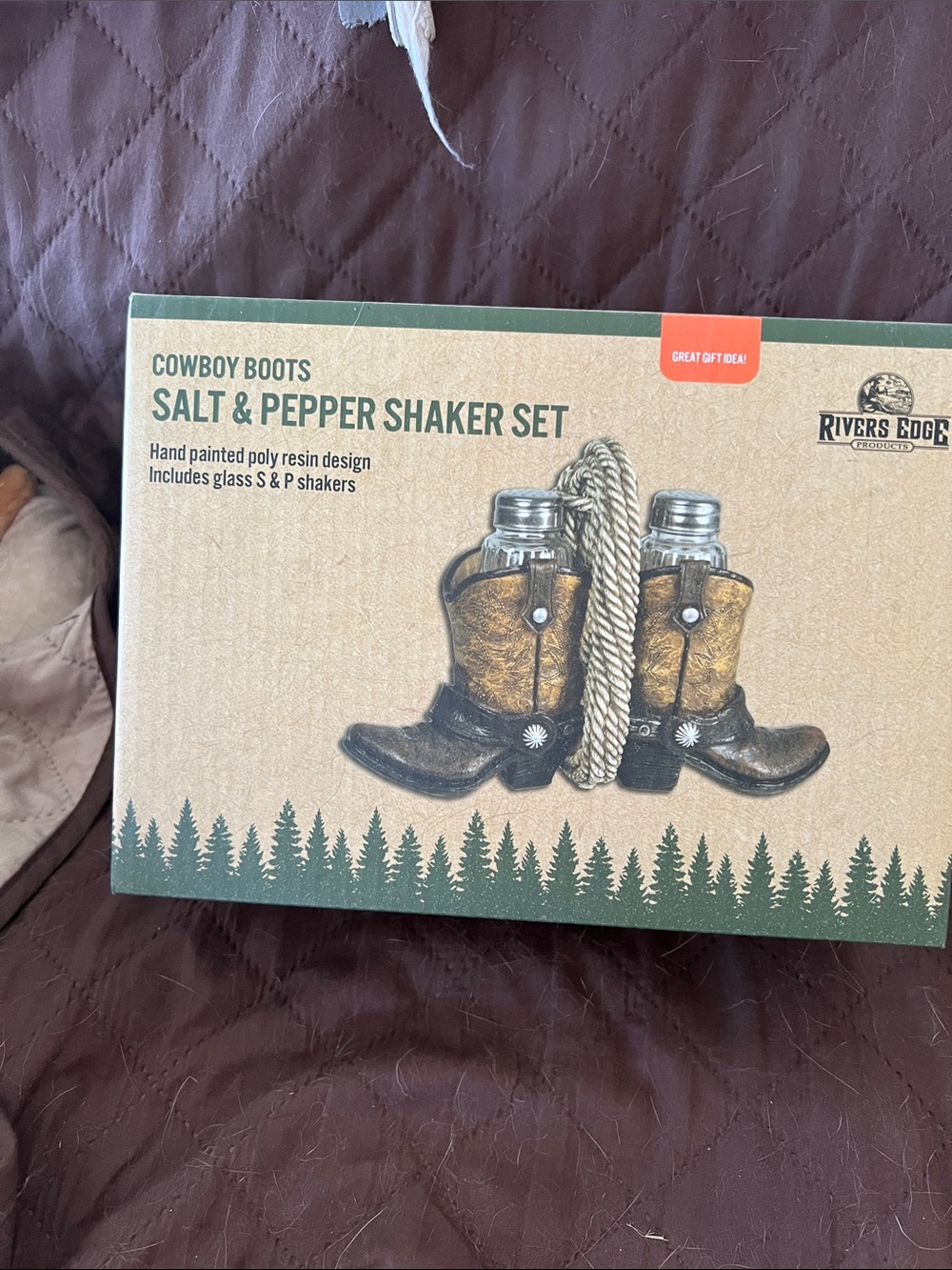 Cowboy Boots Salt & Pepper Shaker Set - Brown/Black